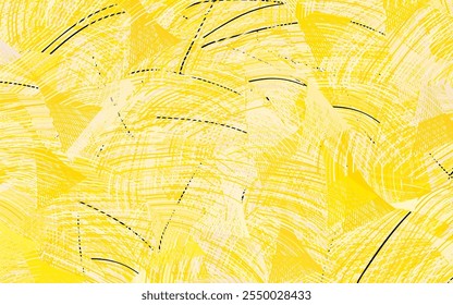 Light Yellow vector pattern with random forms.