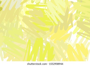 Light Yellow vector pattern with sharp lines. Colorful shining illustration with lines on abstract template. Pattern for ads, posters, banners.