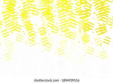Hellgelbes Vektormuster mit scharfen Linien. Moderne geometrische abstrakte Illustration mit Linien. Vorlage für Ihre schönen Hintergründe.