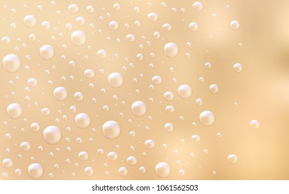 Light Yellow vector pattern with spheres. Abstract illustration with colored bubbles in nature style. The pattern can be used for aqua ad, booklets.