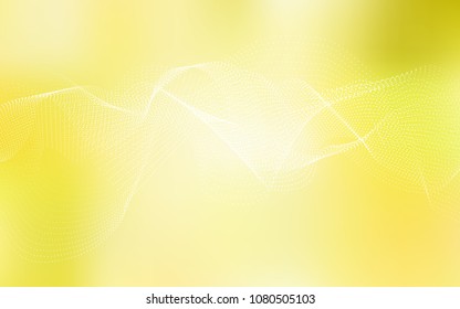 Light Yellow vector pattern with spheres. Illustration with set of shining colorful abstract circles. Completely new template for your brand book.