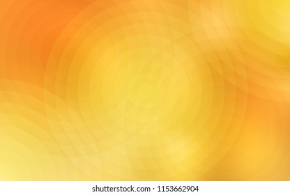Light Yellow vector pattern with spheres. Glitter abstract illustration with blurred drops of rain. New design for ad, poster, banner of your website.