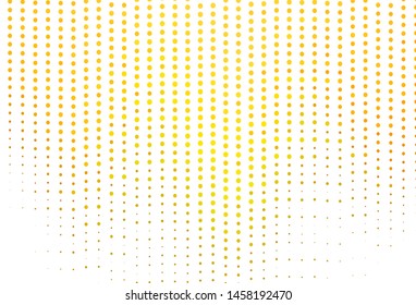 Light Yellow vector pattern with spheres. Glitter abstract illustration with blurred drops of rain. Pattern for textures of wallpapers.