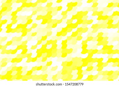 Light Yellow vector pattern with spheres. Beautiful colored illustration with blurred circles in nature style. Design for your business advert.