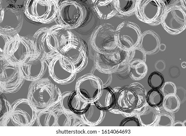 Light Yellow vector pattern with spheres. Abstract illustration with colored bubbles in nature style. Pattern for futuristic ad, booklets.
