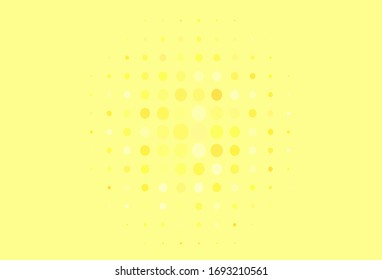 Light Yellow vector pattern with spheres. Modern abstract illustration with colorful water drops. Pattern for textures of wallpapers.