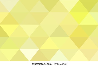 Light Yellow vector Pattern.  triangular template. Geometric sample. Repeating routine with triangle shapes. New texture for your design. Pattern can be used for background.