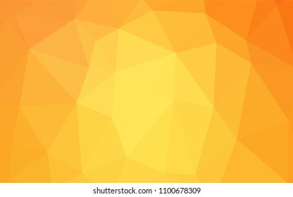 Light Yellow vector polygon abstract background. Polygonal abstract illustration with gradient. A completely new design for your business.
