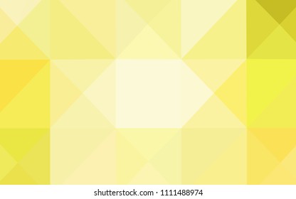 Light Yellow vector polygon abstract background. Creative geometric illustration in Origami style with gradient. Brand-new style for your business design.