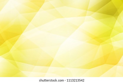 Light Yellow vector polygon abstract layout. A completely new color illustration in a polygonal style. Textured pattern for your backgrounds.