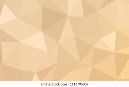 Light Yellow vector polygon abstract background. Creative illustration in halftone style with triangles. Completely new template for your banner.