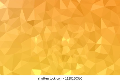 Light Yellow vector polygon abstract background. Creative geometric illustration in Origami style with gradient. Template for cell phone's backgrounds.