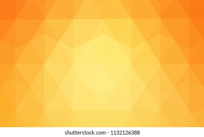 Light Yellow vector polygon abstract backdrop. Creative geometric illustration in Origami style with gradient. A completely new design for your leaflet.