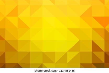 Light Yellow vector polygon abstract background. A completely new color illustration in a polygonal style. Textured pattern for your backgrounds.