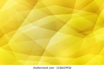 Light Yellow vector polygon abstract backdrop. Colorful illustration in abstract style with triangles. A completely new design for your leaflet.