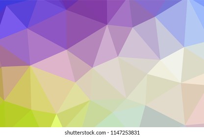 Light Yellow vector polygon abstract backdrop. Colorful abstract illustration with triangles. Brand new style for your business design.