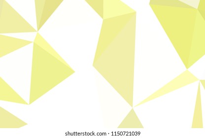 Light Yellow vector polygon abstract layout. Shining polygonal illustration, which consist of triangles. Textured pattern for your backgrounds.
