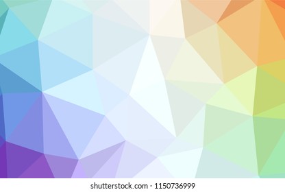 Light Yellow vector polygon abstract backdrop. Polygonal abstract illustration with gradient. A new texture for your web site.