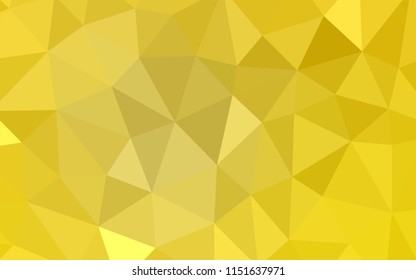 Light Yellow vector polygon abstract backdrop. Creative geometric illustration in Origami style with gradient. Completely new template for your banner.