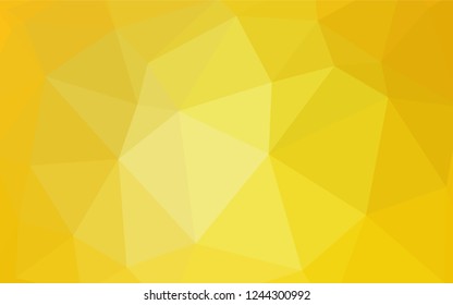 Light Yellow vector polygon abstract background. Shining colorful illustration with triangles. Textured pattern for your backgrounds.
