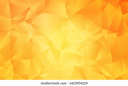 Light Yellow vector polygon abstract backdrop. Elegant bright polygonal illustration with gradient. A completely new design for your leaflet.