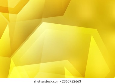 Light Yellow vector polygon abstract layout. A sample with polygonal shapes. Brand new design for your business.