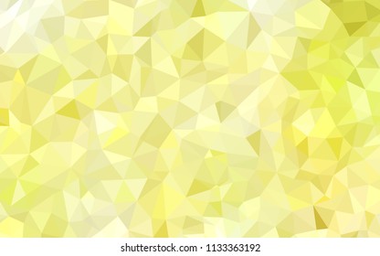 Light Yellow vector polygonal background. Colorful illustration in abstract style with triangles. Brand new design for your business.