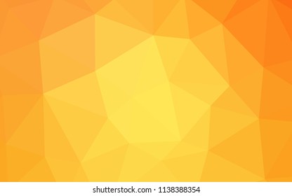 Light Yellow vector polygonal background. Polygonal abstract illustration with gradient. Completely new template for your banner.