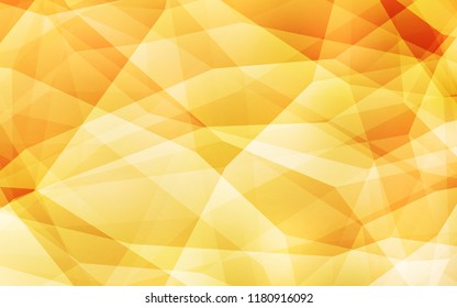 Light Yellow vector polygonal background. Polygonal abstract illustration with gradient. A completely new design for your leaflet.