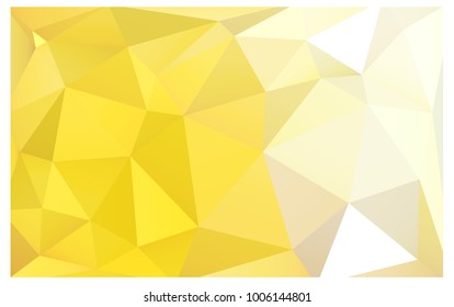 Light Yellow vector polygonal illustration, which consist of triangles. Triangular design for your business. Creative geometric background in Origami style with gradient