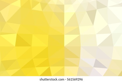 Light Yellow vector polygonal illustration, which consist of triangles. Triangular design for your business. Creative geometric background in Origami style with gradient