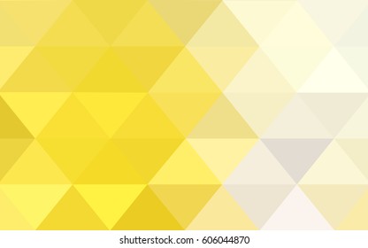 Light Yellow vector polygonal illustration, which consist of triangles. Triangular design for your business. Creative geometric background in Origami style with gradient
