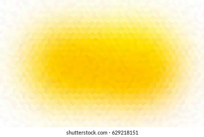 Light yellow vector polygonal illustration, which consist of hexagons. Hexagonal design for your business. Creative geometric background in Origami style with gradient