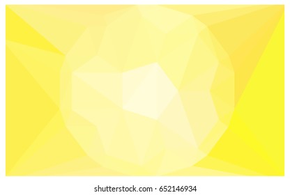 Light Yellow vector polygonal illustration, which consist of triangles with a gemstone in center. Triangular design of a huge diamond for your business. Creative geometric background of gems.