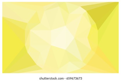 Light Yellow vector polygonal illustration, which consist of triangles with a gemstone in center. Triangular design of a huge diamond for your business. Creative geometric background of gems.