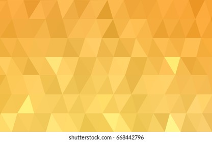 Light Yellow vector polygonal illustration, which consist of triangles. Triangular design for your business. Creative geometric background in Origami style with gradient