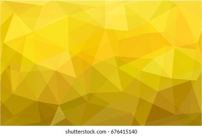 Light Yellow vector polygonal illustration, which consist of triangles. Triangular design for your business. Creative geometric background in Origami style with gradient