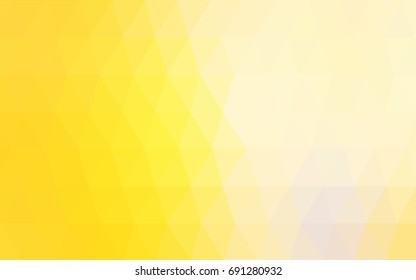 Light Yellow vector polygonal illustration, which consist of triangles. Triangular pattern for your business design. Geometric background in Origami style with gradient. 