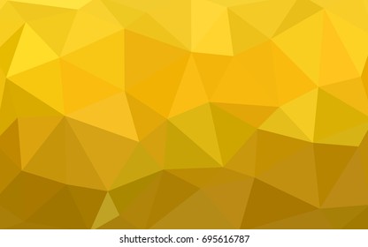 Light Yellow vector polygonal illustration, which consist of triangles. Triangular design for your business. Creative geometric background in Origami style with gradient