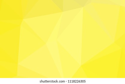 Light Yellow vector polygonal pattern. Triangular geometric sample with gradient.  Textured pattern can be used for background.