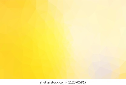 Light Yellow vector polygonal pattern. Colorful illustration in polygonal style with gradient. Polygonal design for your web site.