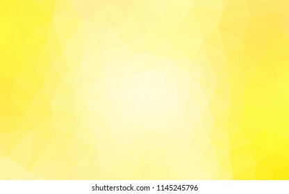 Light Yellow vector polygonal pattern. Modern abstract illustration with triangles. Triangular pattern for your design.