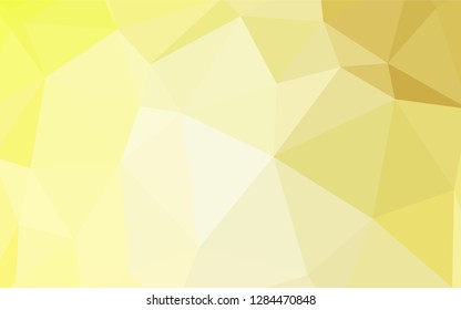 Light Yellow vector polygonal pattern. Geometric illustration in Origami style with gradient.  Brand new design for your business.