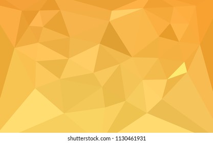 Light Yellow vector polygonal template with a heart in a centre. Colorful illustration in a polygonal style. New template for your brand book.