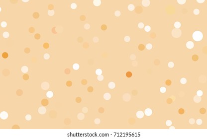 Light Yellow vector red banner with set of circles, dots. Donuts Background. Creative Design Template. Technological halftone illustration.