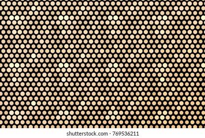 Light Yellow vector red banner with set of circles, dots. Donuts Background. Creative Design Template. Technological halftone illustration.