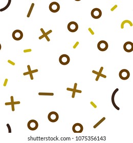 Light Yellow vector seamless background with lines, ovals. Seamless Illustration with set of abstact gradient lines. Pattern for design of window blinds, curtains.