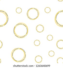 Light Yellow vector seamless background with bubbles. Abstract illustration with colored bubbles in nature style. Design for wallpaper, fabric makers.