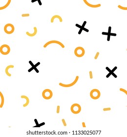 Light Yellow vector seamless cover with abstract shapes. Seamless gradient abstract lines on white background. Template for business cards, websites.
