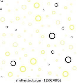 Light Yellow vector seamless cover with spots. Modern abstract illustration with colorful water drops. New design for ad, poster, banner of your website.